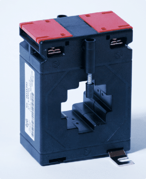 Plastic Case current transformer for mounting on busbar.